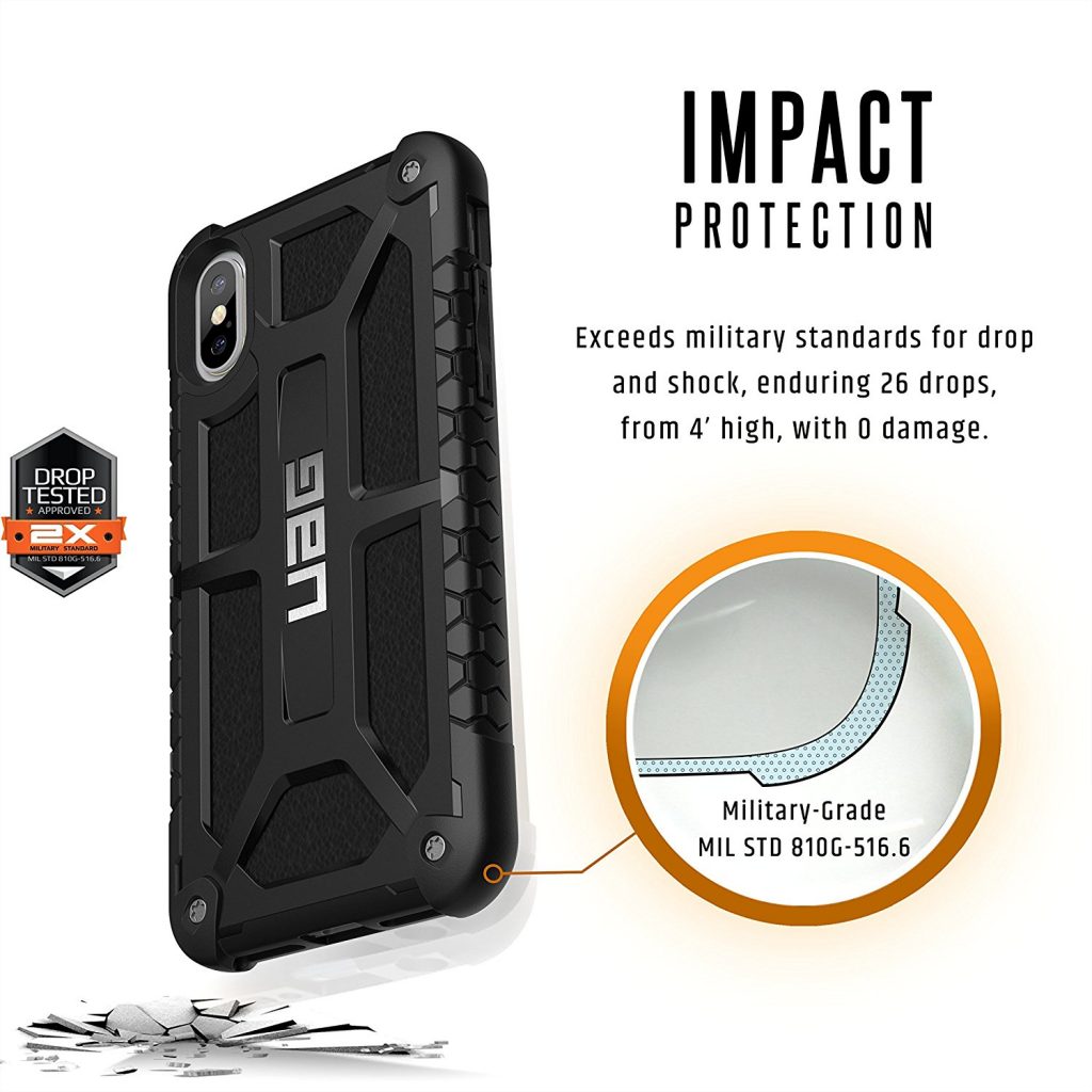 Ốp lưng iPhone X UAG Monarch Series - Black (Matte) 3 Ốp lưng iPhone X UAG Monarch
