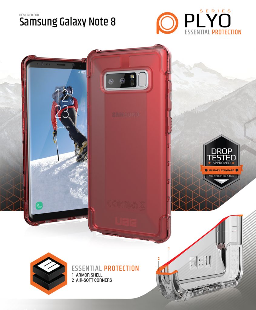 Ốp lưng Samsung Galaxy Note 8 UAG PLYO - ASH 2 Op lung Samsung Galaxy Note 8 UAG Plyo CRIMESON note 8 plyo bengovn