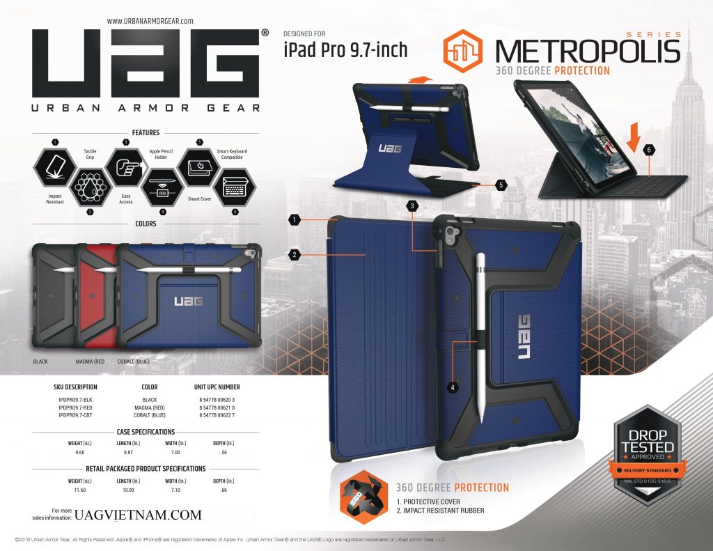BAO DA UAG METROPOLIS IPAD PRO 9.7″ 1 0001 1
