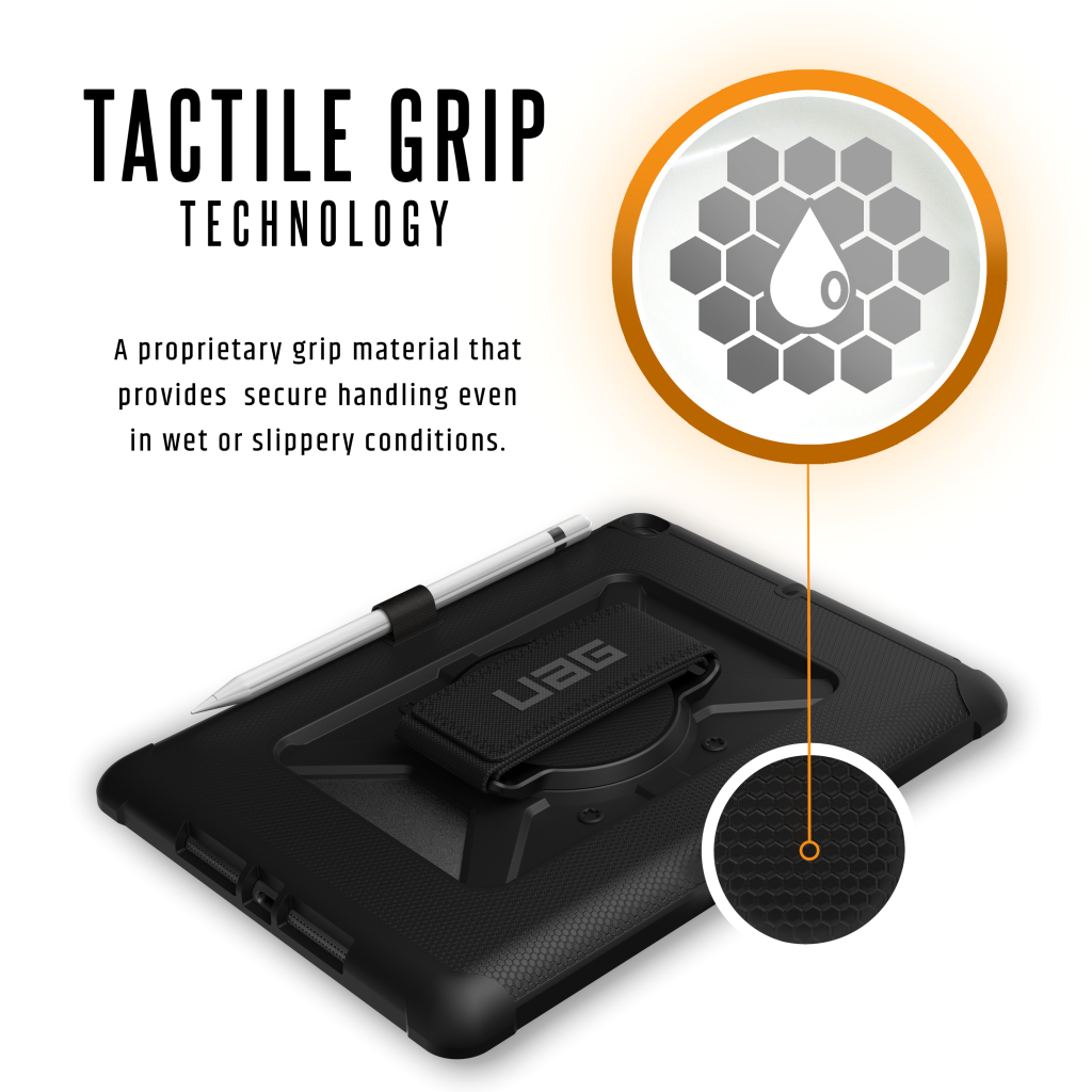Ốp lưng iPad 9.7 inch UAG Metropolis Series with HandStrap (6TH & 5TH GEN) 5 Apple iPad 2017 Handstrap BLK PRM TACTILE