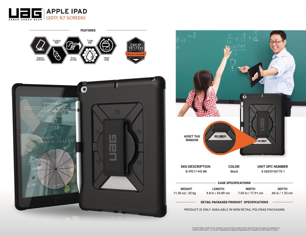 Ốp lưng iPad 9.7 inch UAG Metropolis Series with HandStrap (6TH & 5TH GEN) 1 APPLE IPAD HAND STRAP SS 2