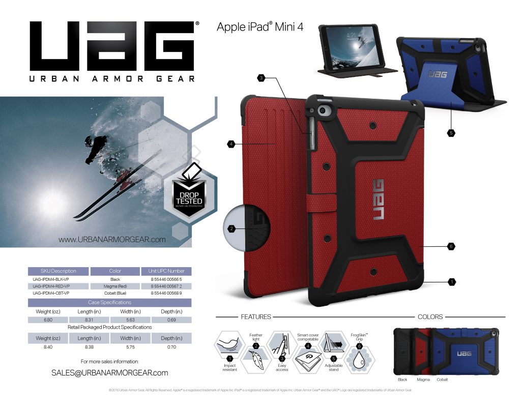 Bao da iPad Mini 4 UAG Metropolis Series 1 Apple iPad Mini 4 Metropolis SS
