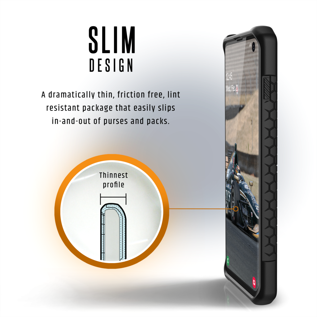 Ốp lưng Samsung Galaxy S10 UAG Monarch Series (Carbon Fiber) 3 Samsung Galaxy S10 Monarch BLK 03 PRM SLIM