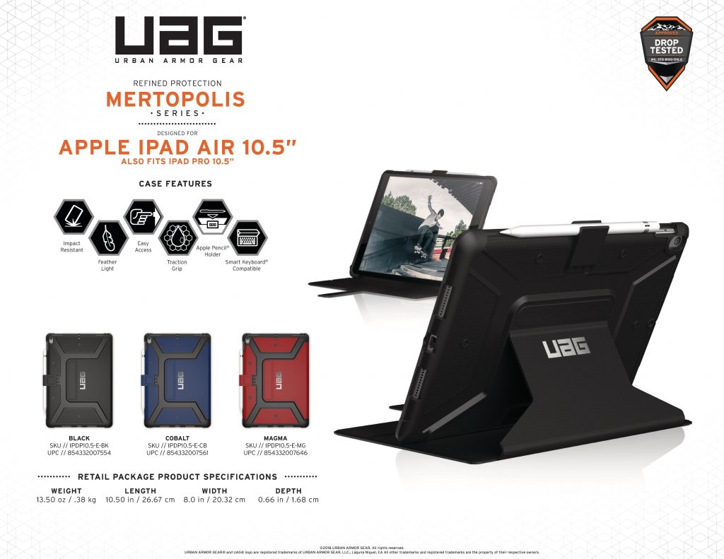 Bao da iPad Air 10.5 2019 UAG Metropolis Series 1 IPAD AIR METROPOLIS SELL SHEET ENGLISH