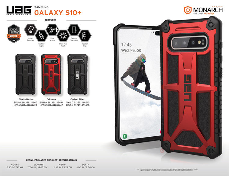 Ốp lưng Samsung Galaxy S10 Plus UAG Monarch Series 1 Op lung Samsung Galaxy S10 Plus UAG Monarch Series 05 bengovn
