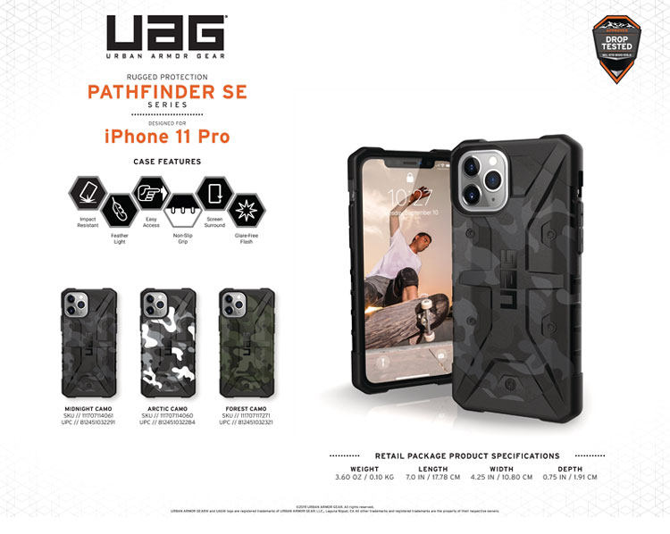 Op lung iPhone 11 Pro Max UAG Pathfinder SE Camo MIDNIGHT 11 bengovn