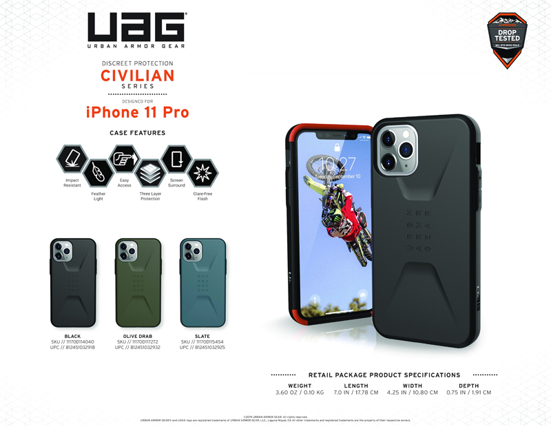 Ốp lưng iPhone 11 Pro UAG Civilian Series 1 Op lung iPhone 11 Pro UAG Civilian Series 01 bengovn