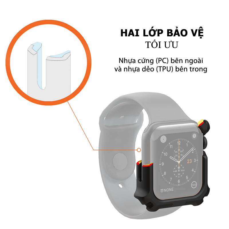 Op Apple Watch Series 4 5 UAG WATCH CASE 44mm 16 bengovn