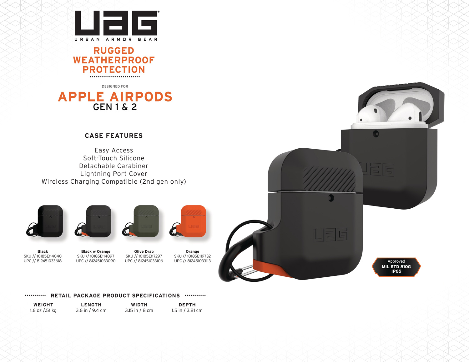 vo op airpods uag silicone rugged weatherproof bengovn1