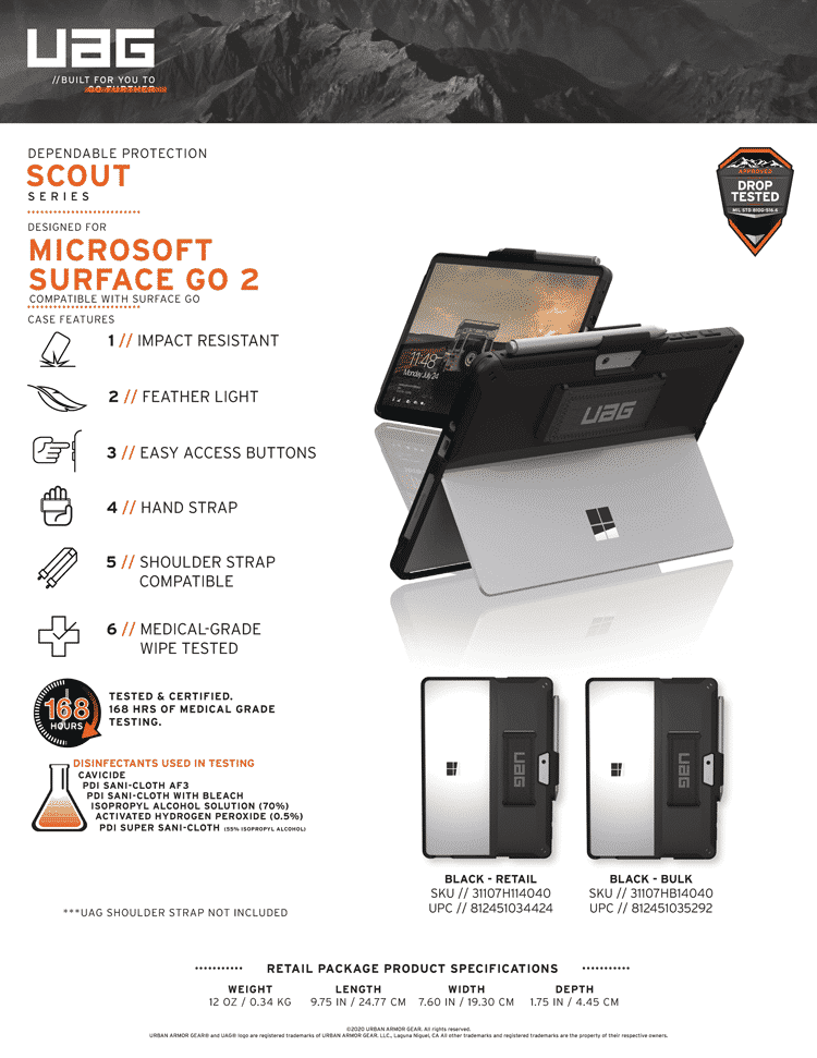 Ốp lưng Microsoft Surface Go 2 UAG Scout With Handstrap 1 Op lung Microsoft Surface Go 2 UAG Scout With Handstrap 19 bengovn