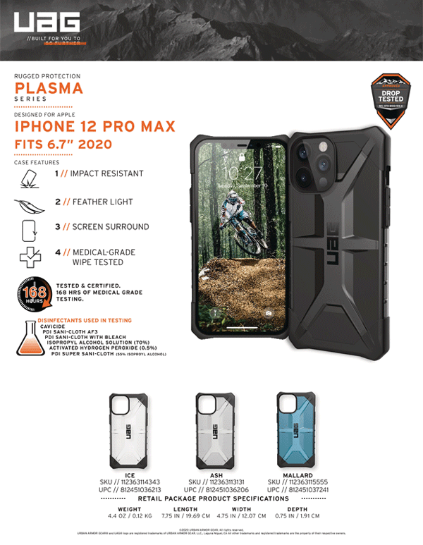Ốp lưng iPhone 12 Pro Max UAG Plasma Series 1 Op lung iPhone 12 Pro Max UAG Plasma Series 01 Bengovn