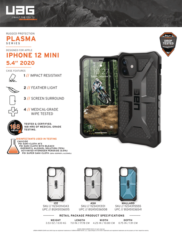 Ốp lưng iPhone 12 Mini UAG Plasma Series 1 Op lung iPhone 12 Mini UAG Plasma Series 21 Bengovn